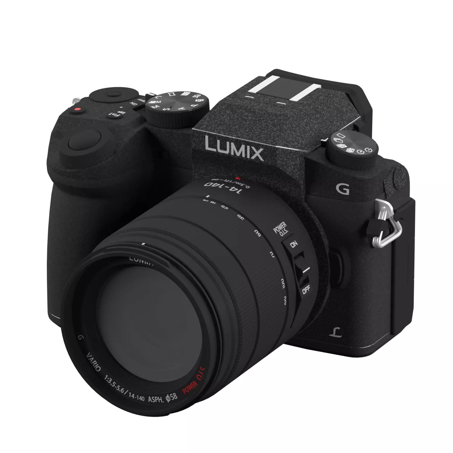 Panasonic LUMIX G85 4K Digital Camera Low-poly 3D model_0