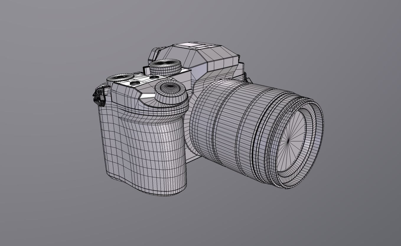 Panasonic LUMIX G85 4K Digital Camera Low-poly 3D model_12