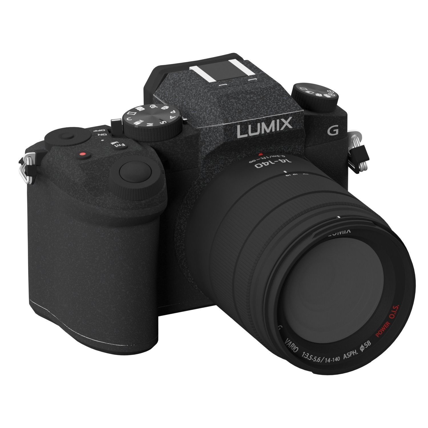 Panasonic LUMIX G85 4K Digital Camera Low-poly 3D model_2