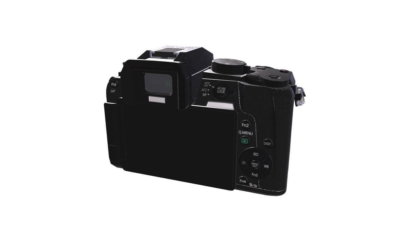 Panasonic LUMIX G85 4K Digital Camera Low-poly 3D model_6