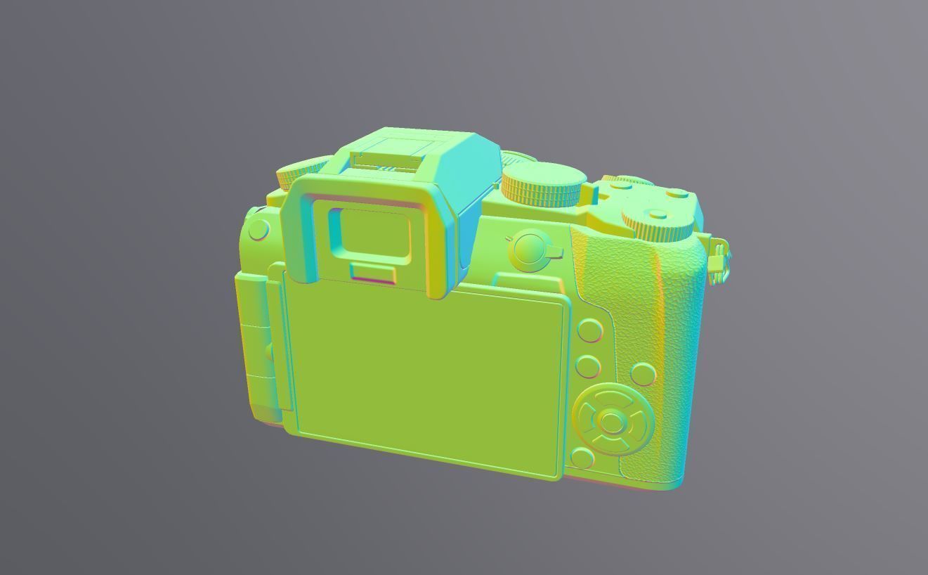 Panasonic LUMIX G85 4K Digital Camera Low-poly 3D model_11