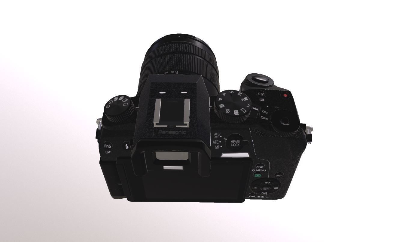 Panasonic LUMIX G85 4K Digital Camera Low-poly 3D model_7