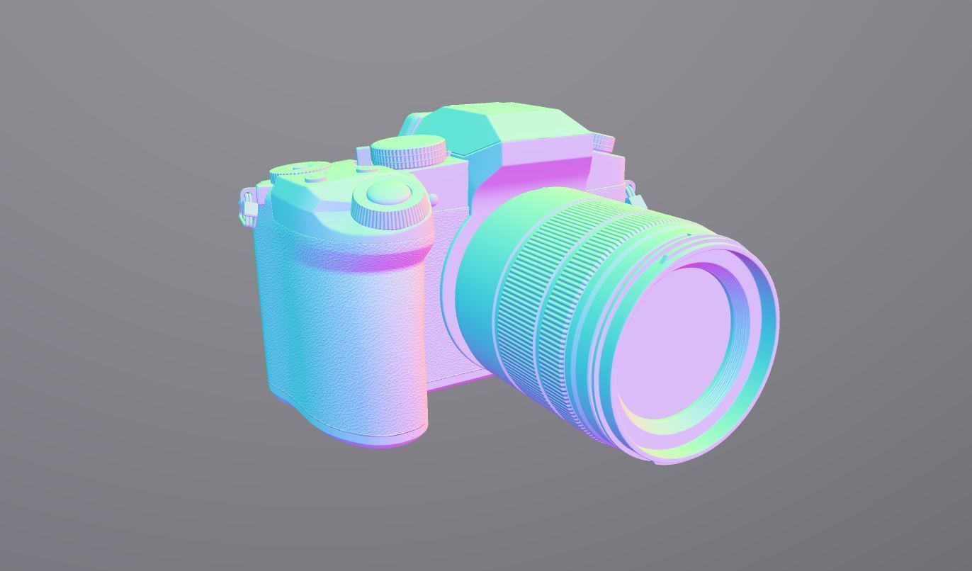 Panasonic LUMIX G85 4K Digital Camera Low-poly 3D model_9