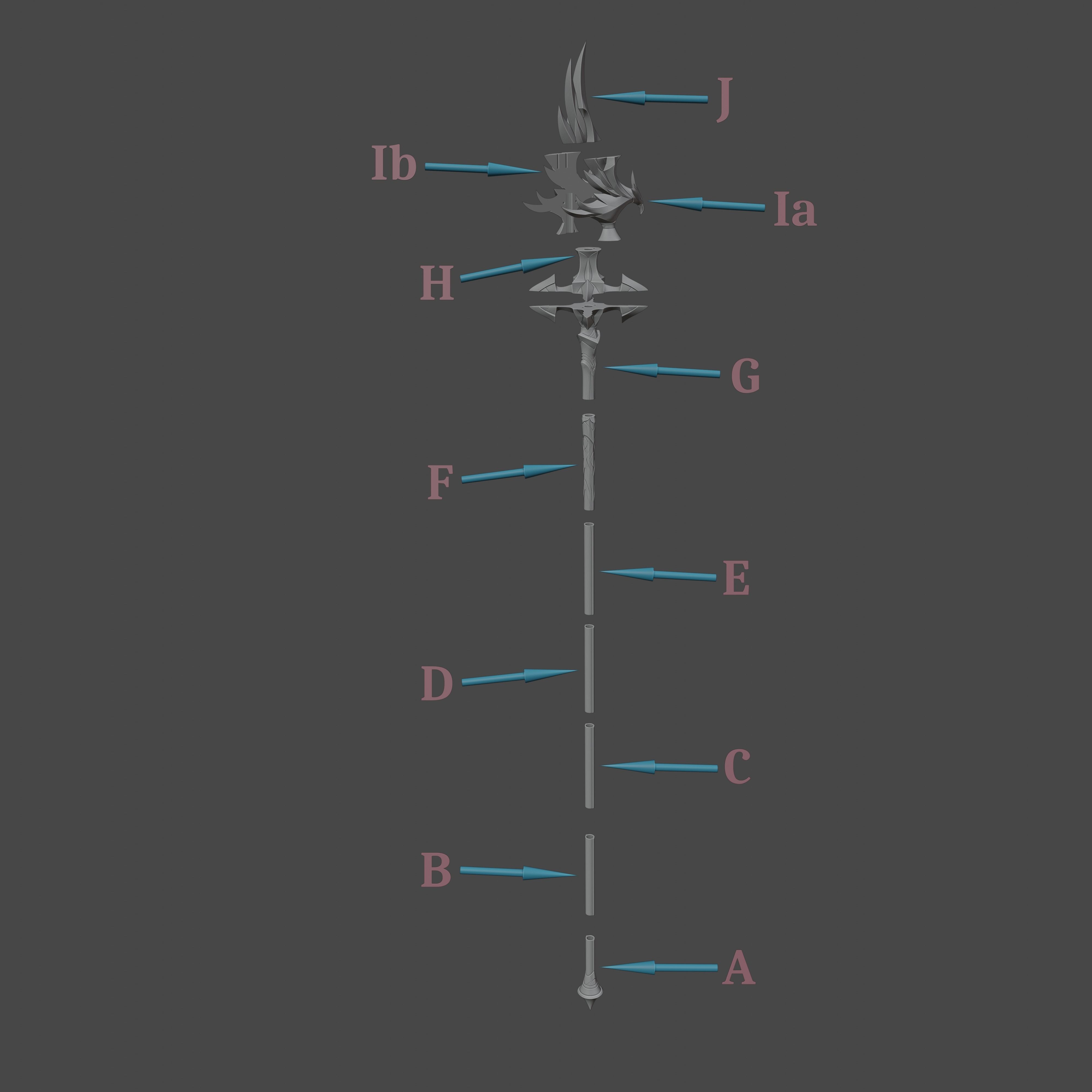 Genshin Impact - Missive Windspear - Shenhe Cosplay 3D print model_1