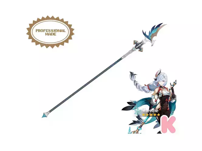 Genshin Impact - Missive Windspear - Shenhe Cosplay 3D print model Genshin Impact - Missive Windspear - Shenhe Cosplay 3D print model
