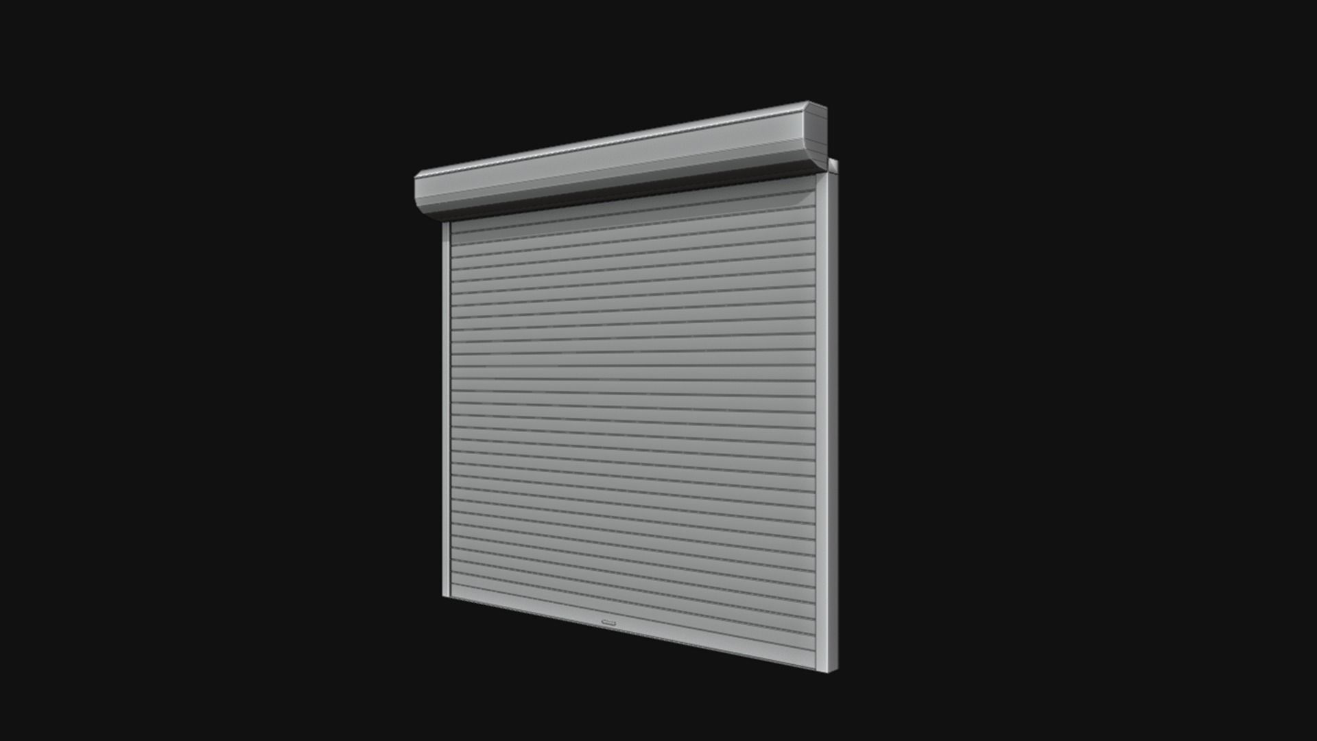 Roller garage door Free low-poly 3D model_6