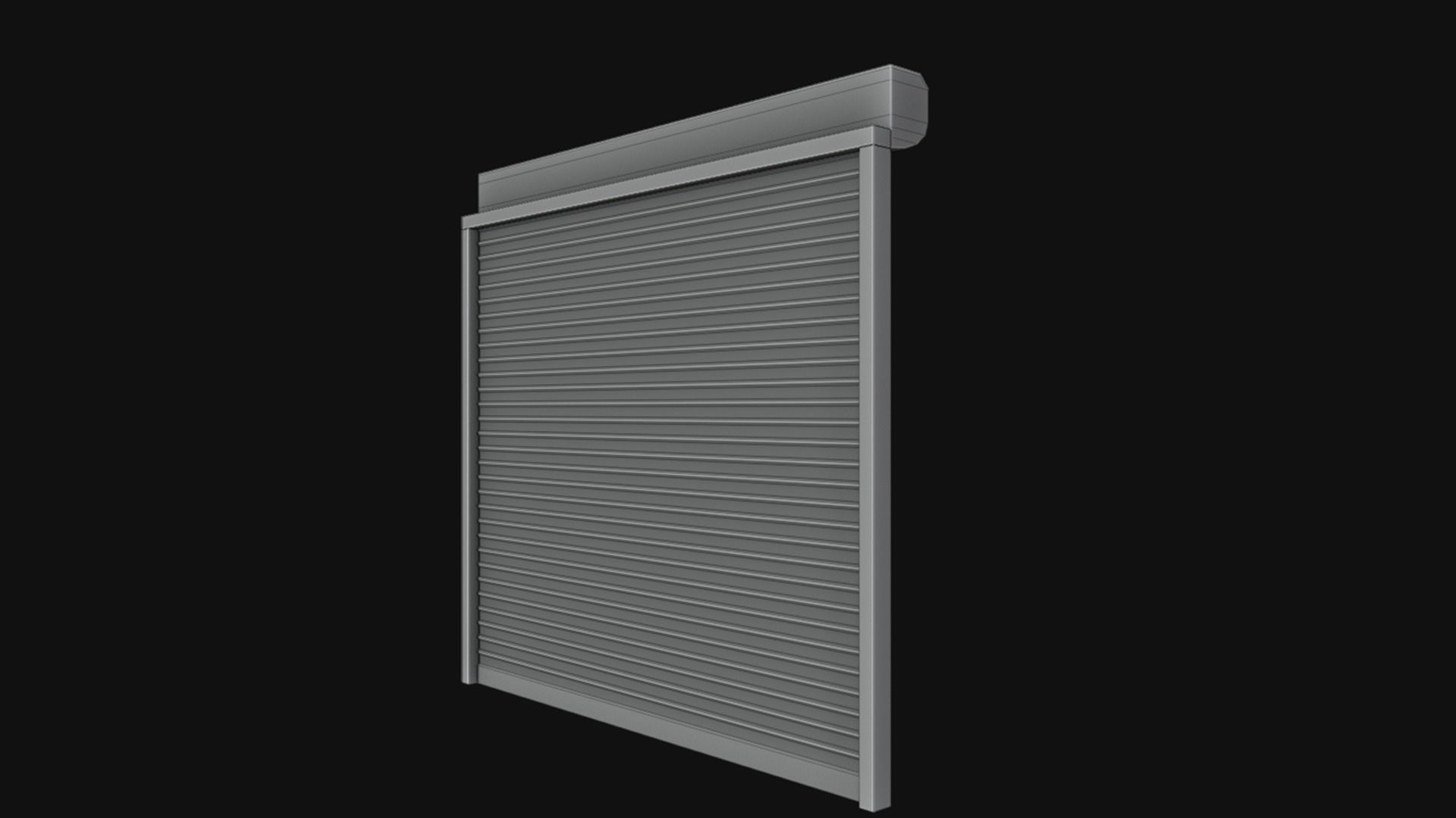 Roller garage door Free low-poly 3D model_3