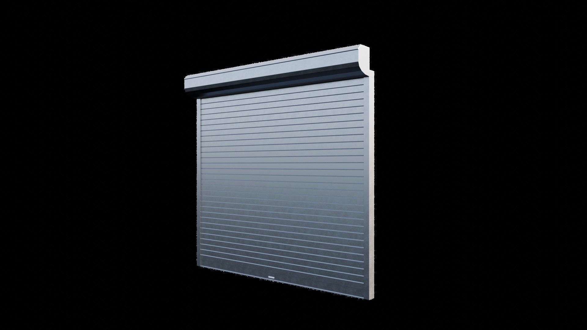 Roller garage door Free low-poly 3D model_1