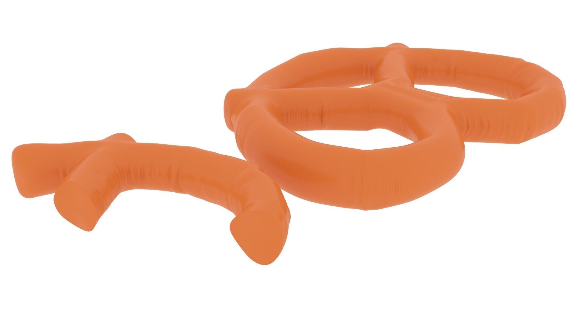 Orange Yogurt Covered Mini Pretzel Crackers 3D model_2