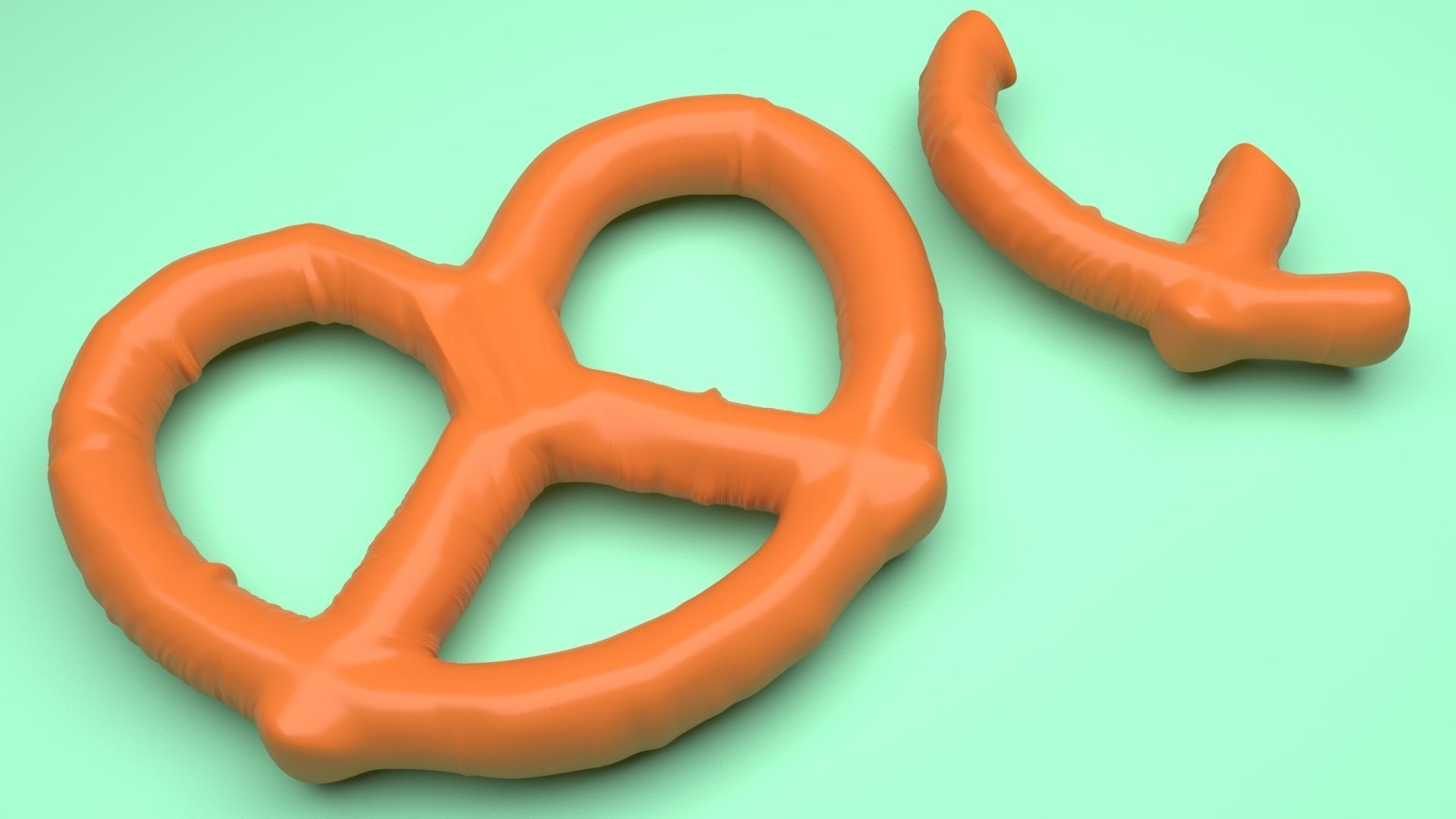 Orange Yogurt Covered Mini Pretzel Crackers 3D model_24