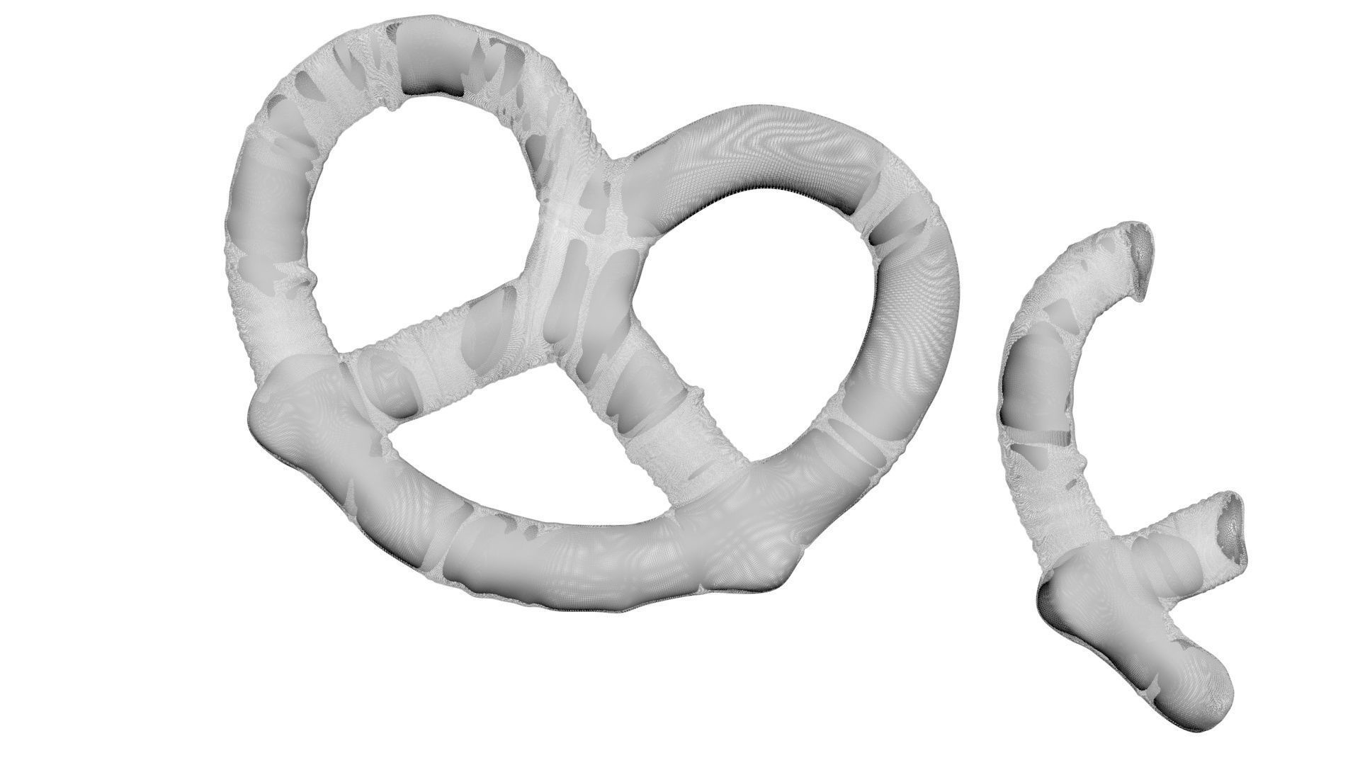 Orange Yogurt Covered Mini Pretzel Crackers 3D model_12