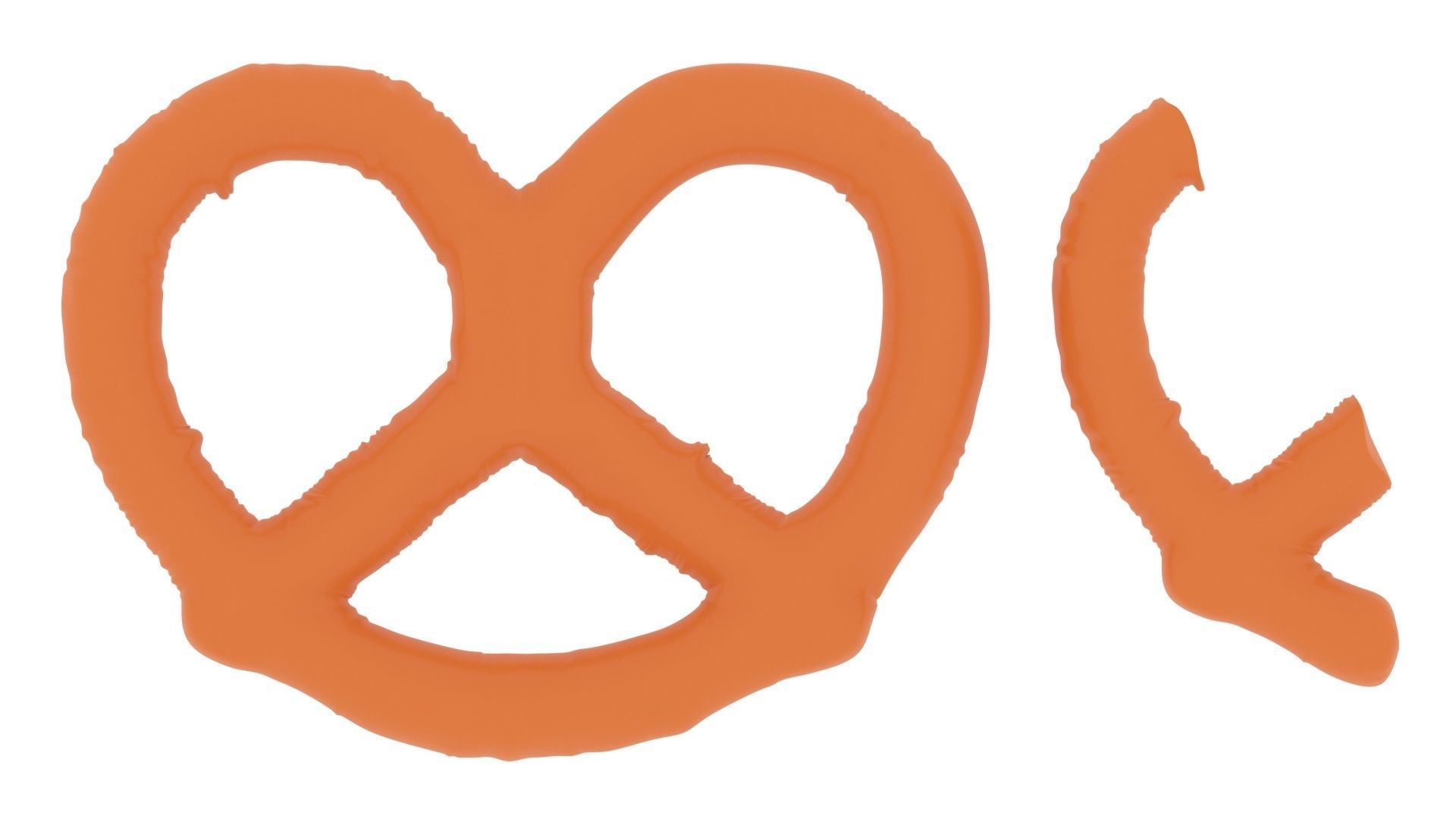Orange Yogurt Covered Mini Pretzel Crackers 3D model_5