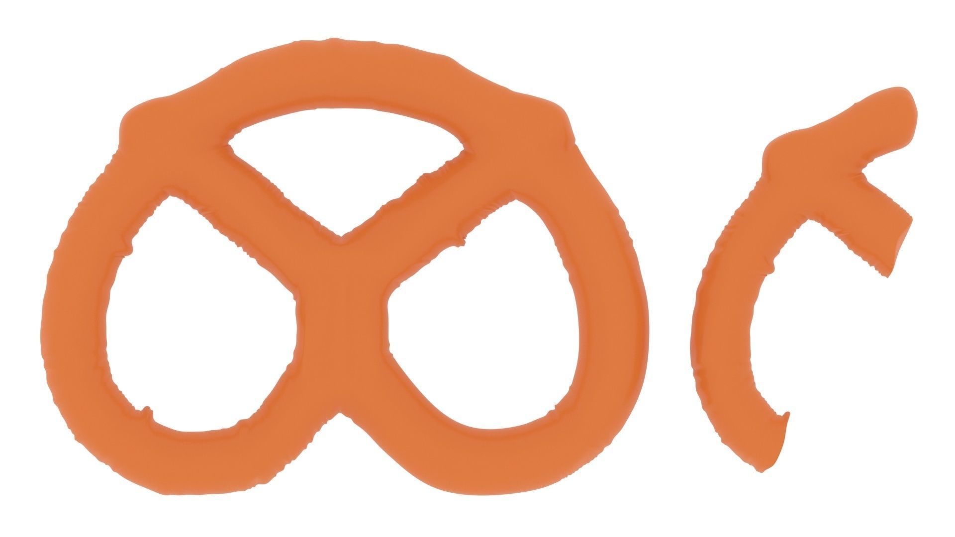 Orange Yogurt Covered Mini Pretzel Crackers 3D model_8