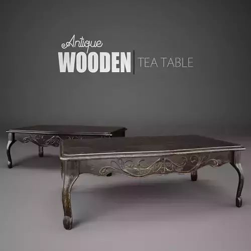 3D Antique Wooden Table