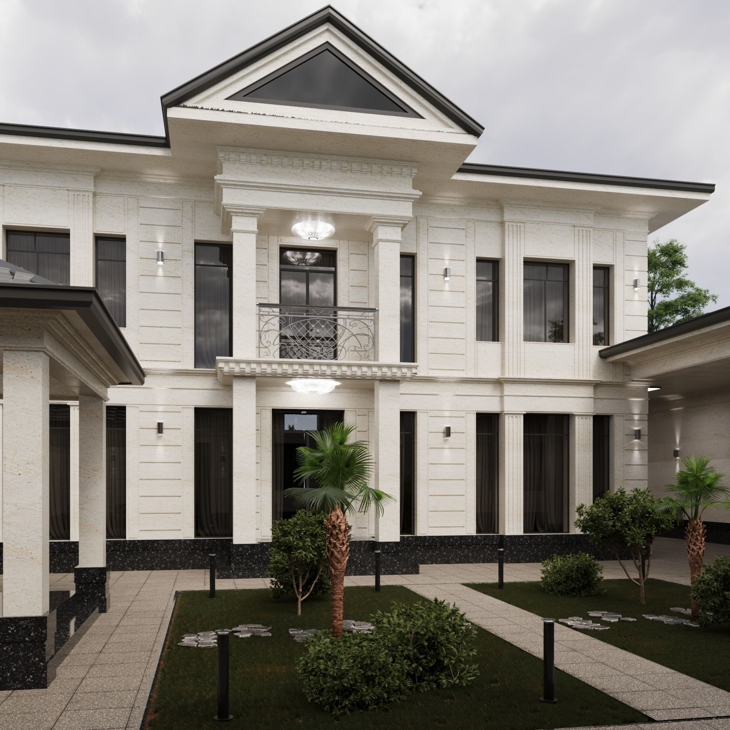 Classical Exterior Project Low-poly 3D model_1
