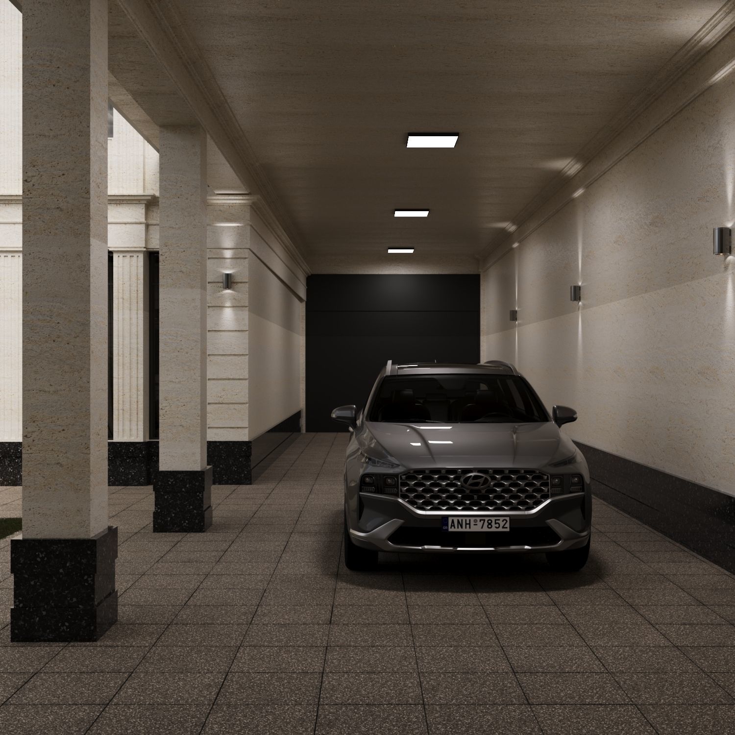 Classical Exterior Project Low-poly 3D model_8