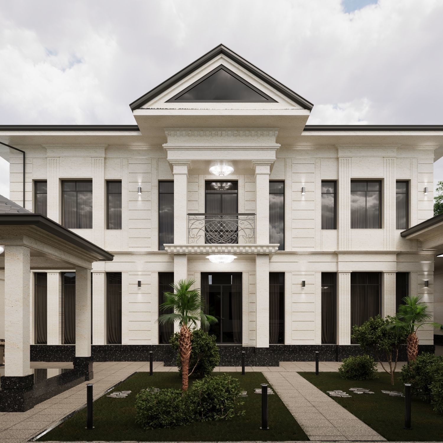 Classical Exterior Project Low-poly 3D model_2