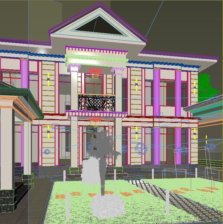 Classical Exterior Project Low-poly 3D model_10