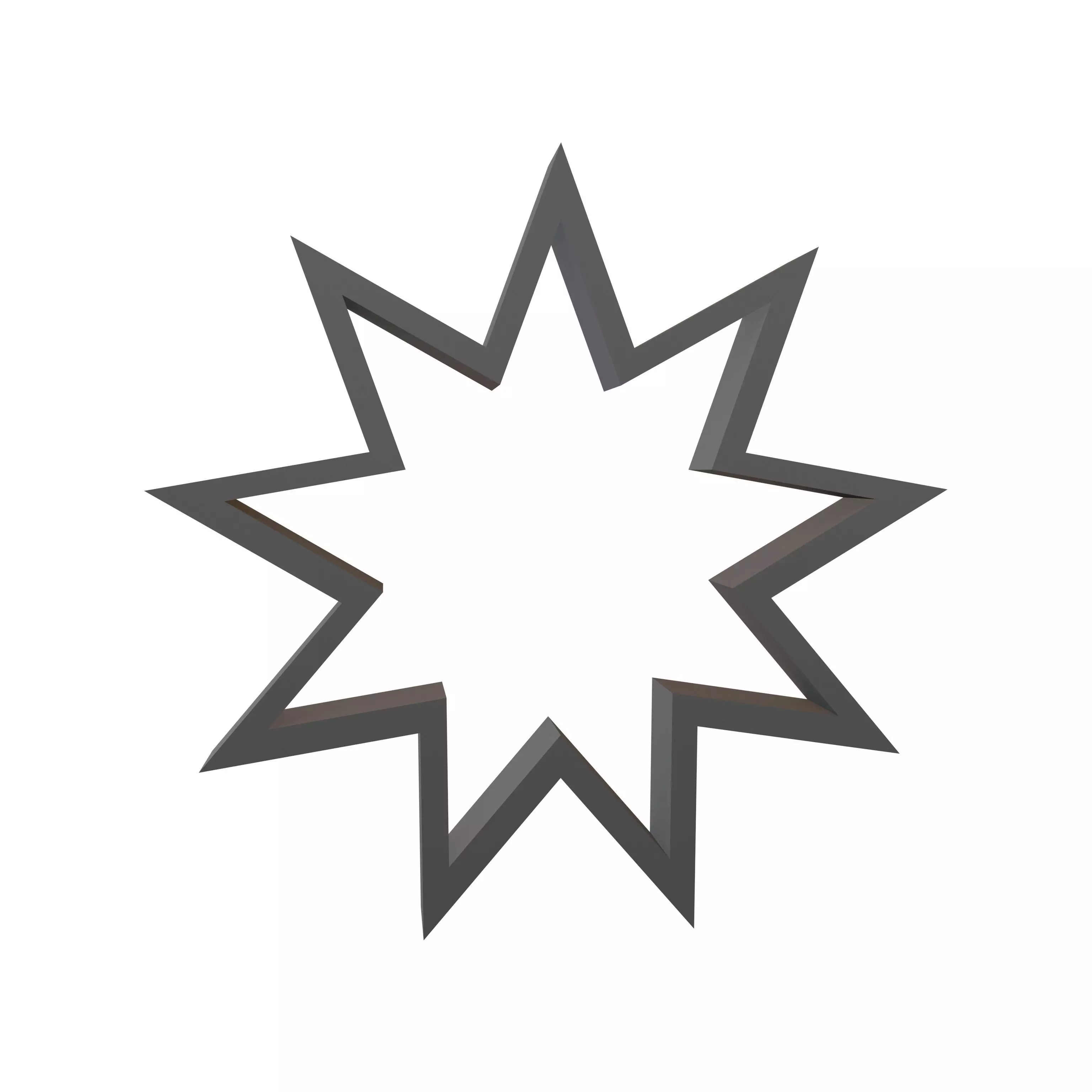 Bahai Symbol v1 001 Low-poly 3D model_0