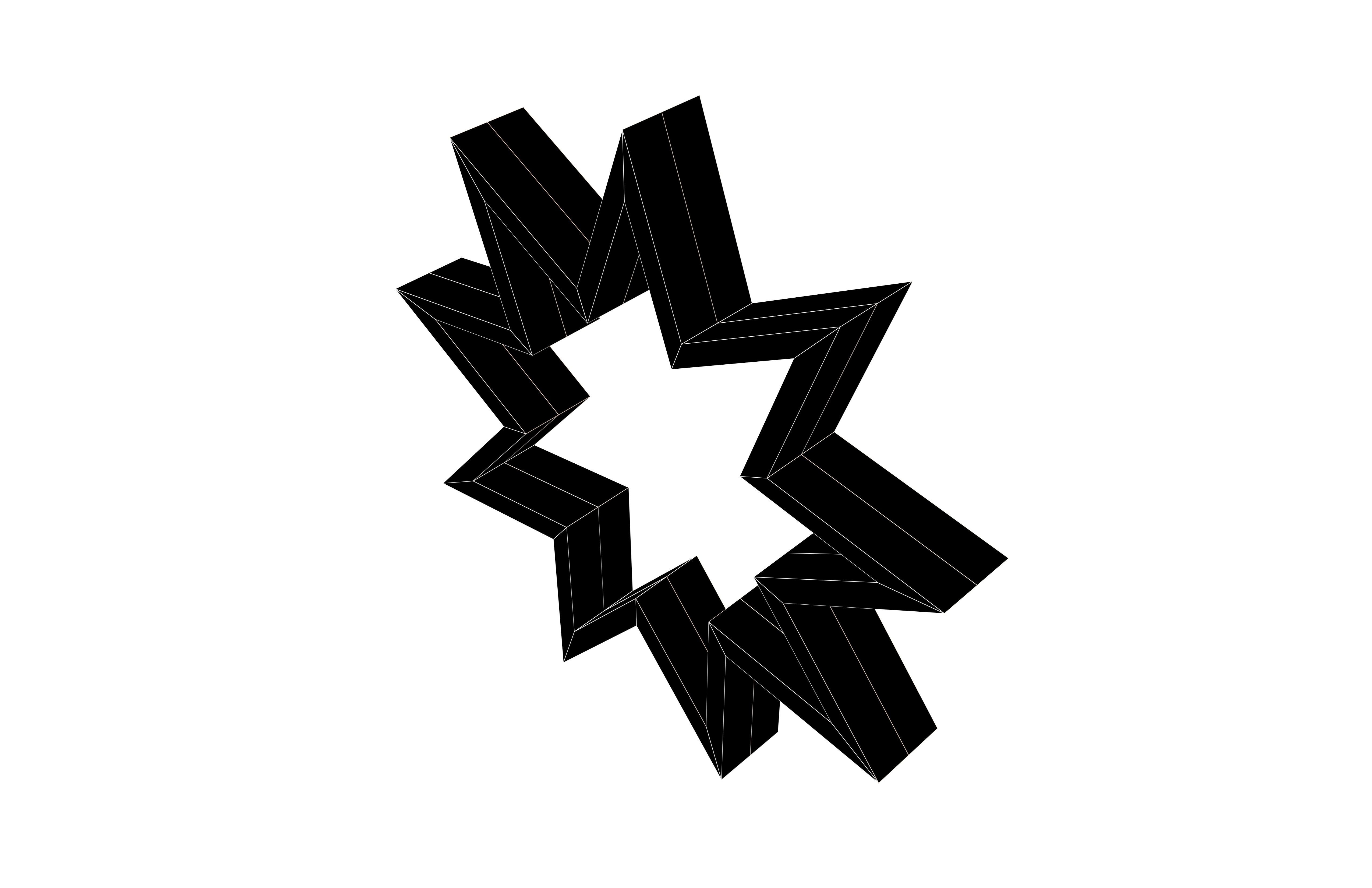 Bahai Symbol v1 001 Low-poly 3D model_4