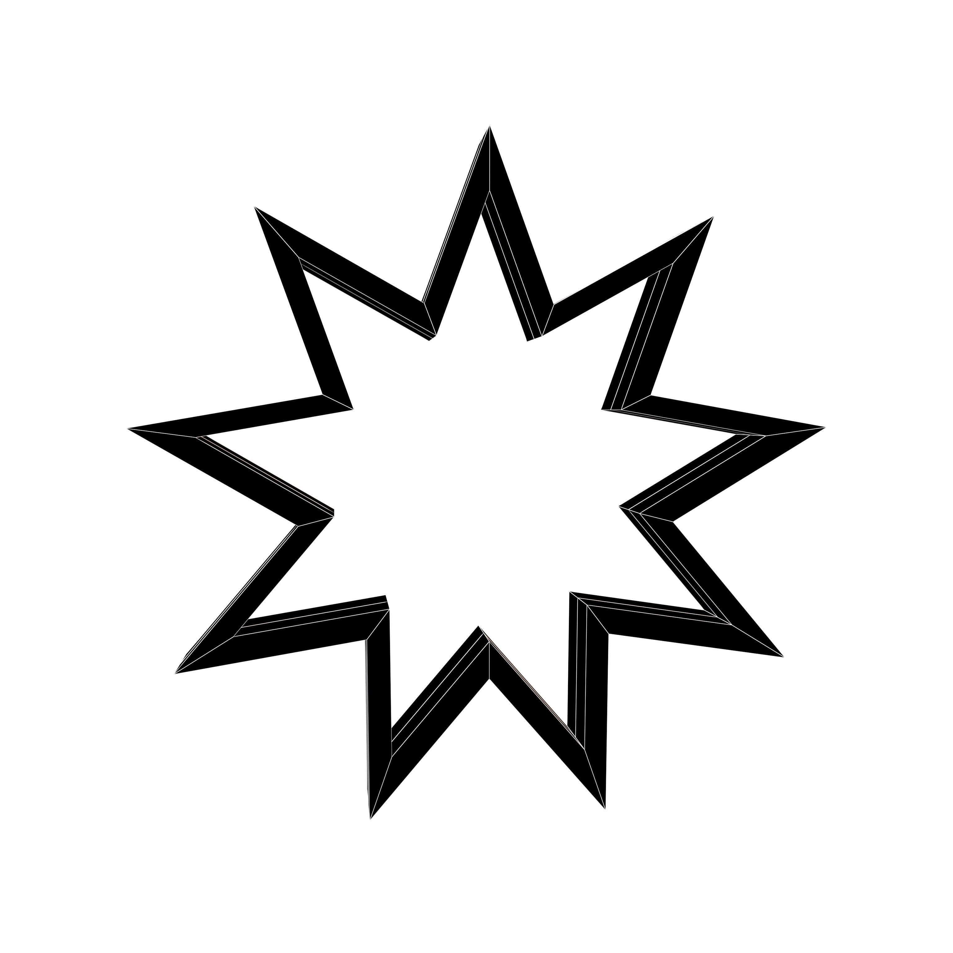 Bahai Symbol v1 001 Low-poly 3D model_5