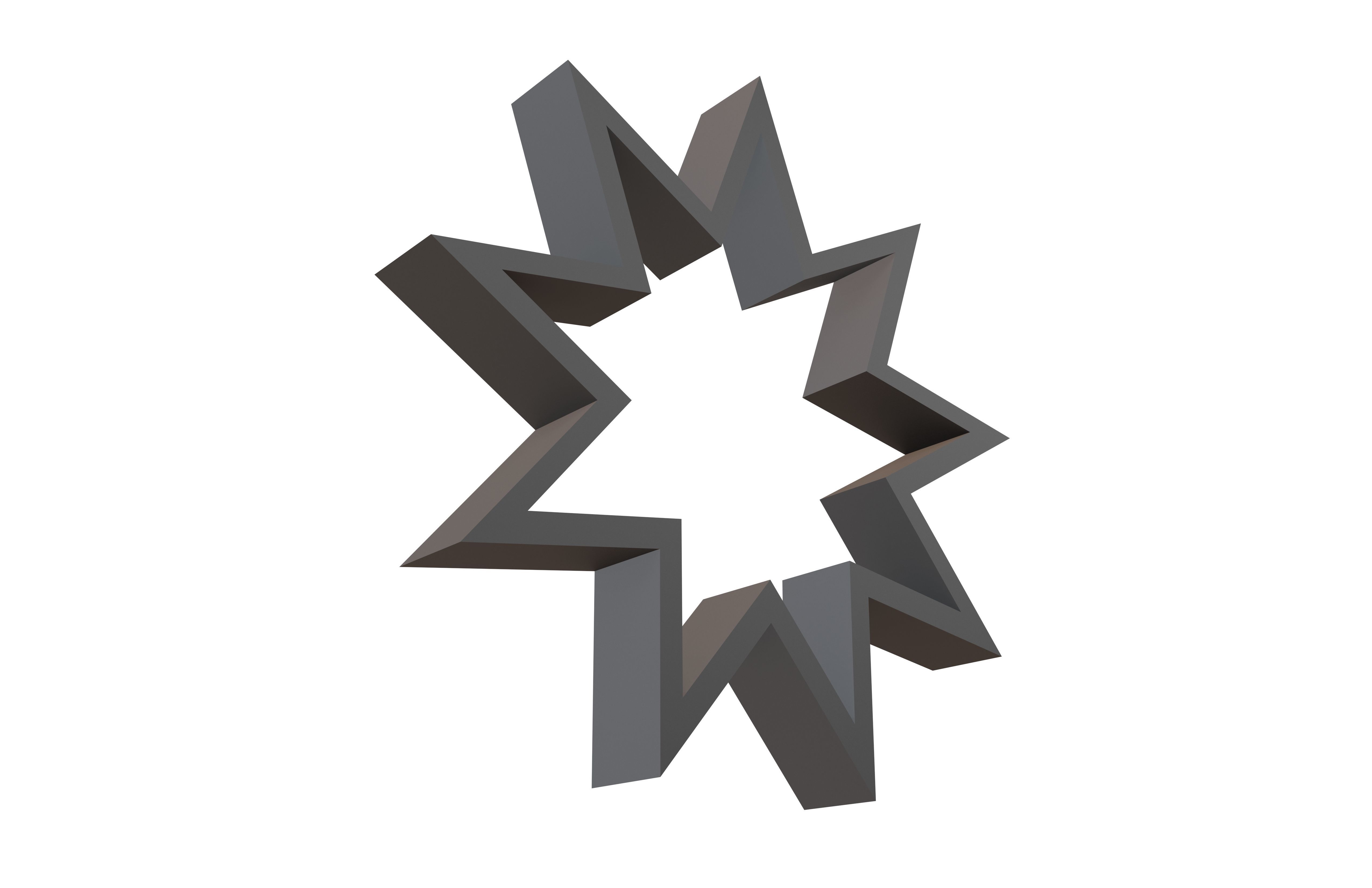 Bahai Symbol v1 001 Low-poly 3D model_1