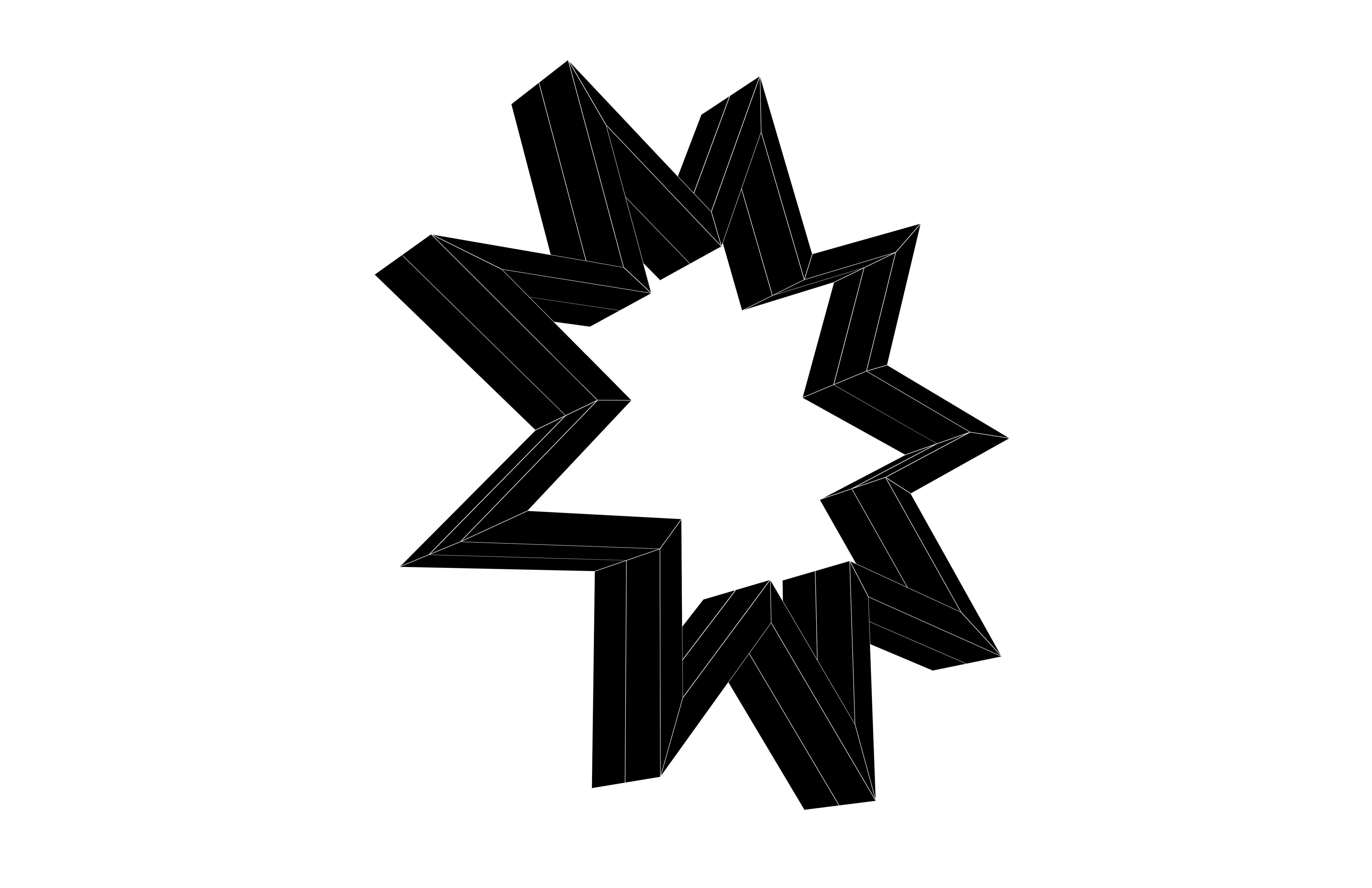 Bahai Symbol v1 001 Low-poly 3D model_7