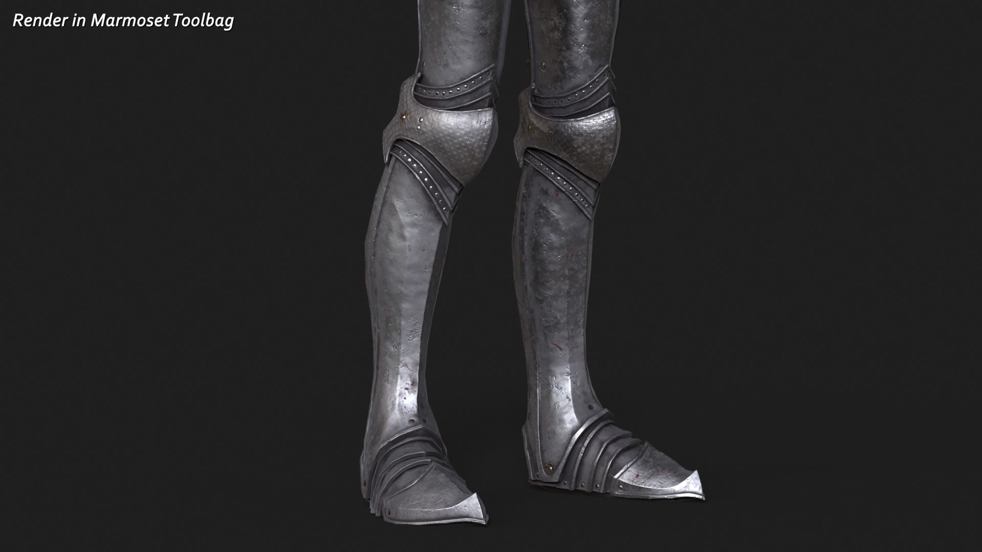 Knight Thin Low-poly 3D model_6