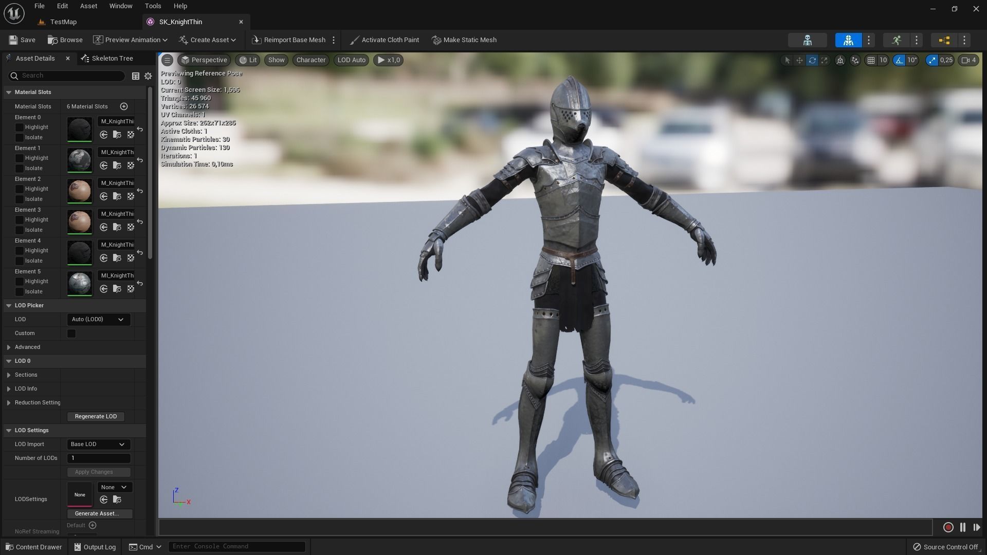Knight Thin Low-poly 3D model_11