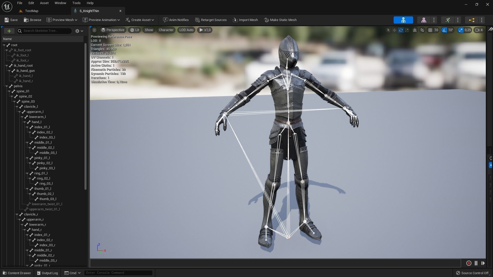 Knight Thin Low-poly 3D model_12