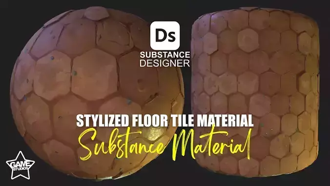 Stylized Floor Tiles Material 04 Texture