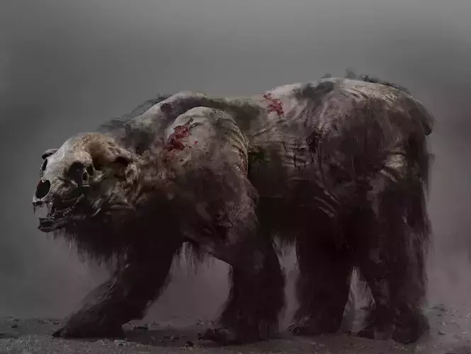 Mutated Bear Annihilation Low-poly 3D model