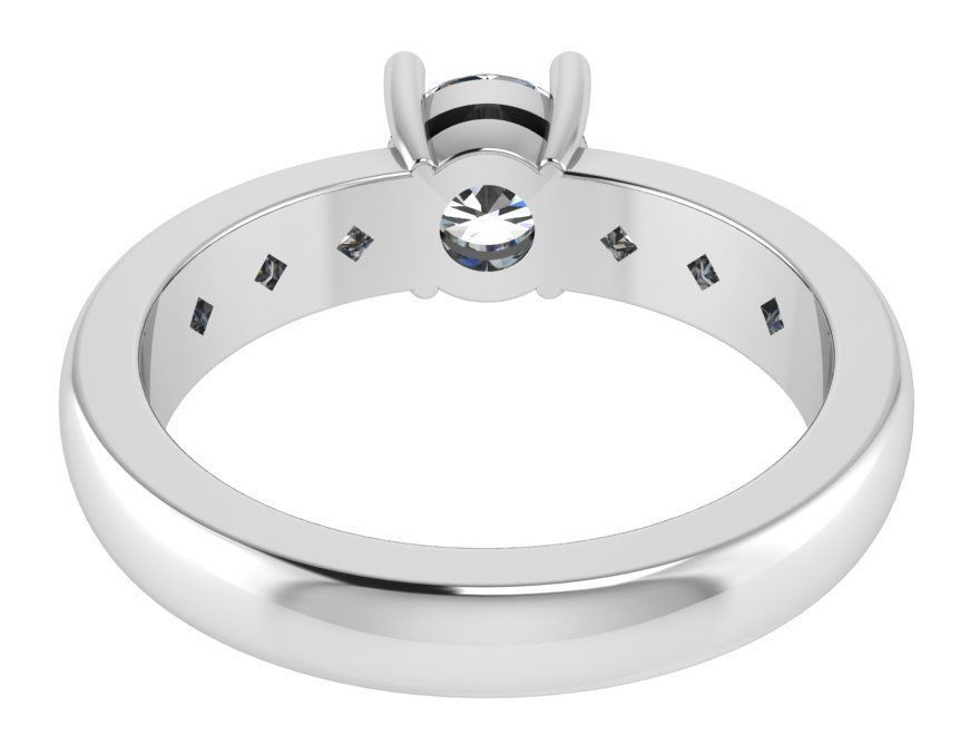 Round Diamond Basket Setting Ring 2728 3D print model_3