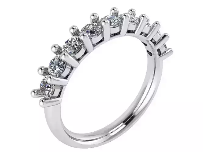 Round Diamond Basket Band Ring 2730