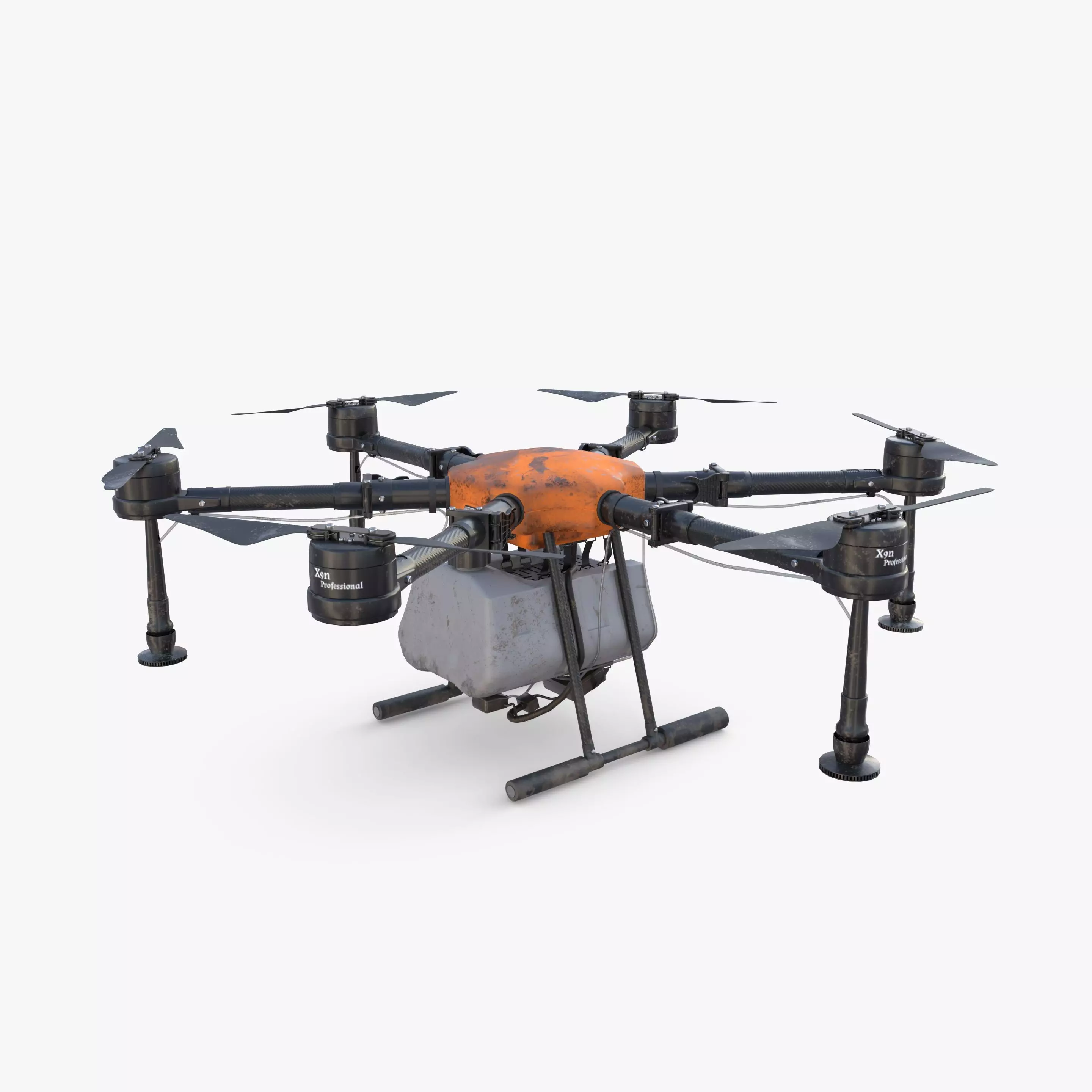 Agricultural drone V2 Low-poly 3D model_0