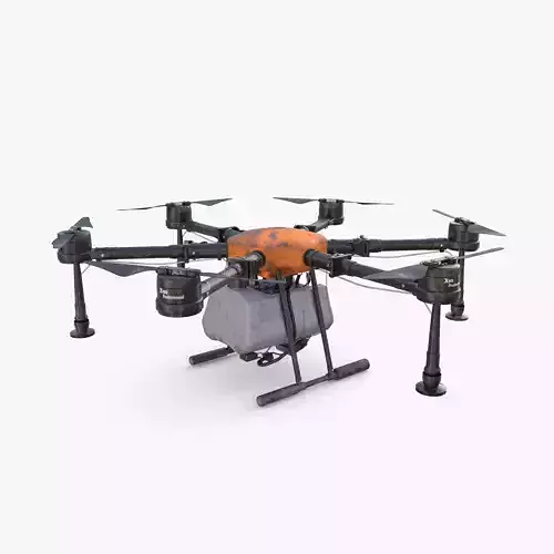 Agricultural drone V2 Low-poly 3D model