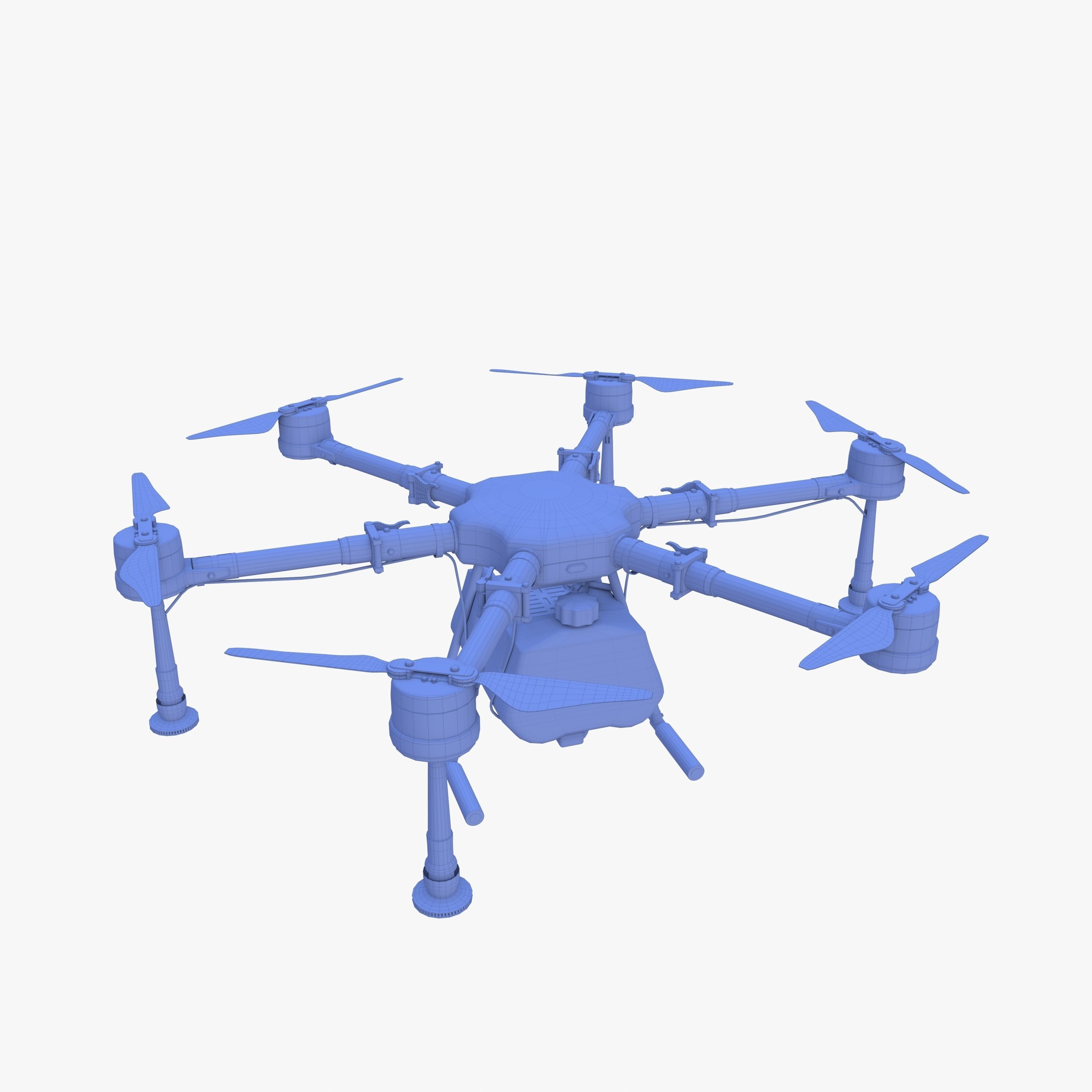 Agricultural drone V2 Low-poly 3D model_22