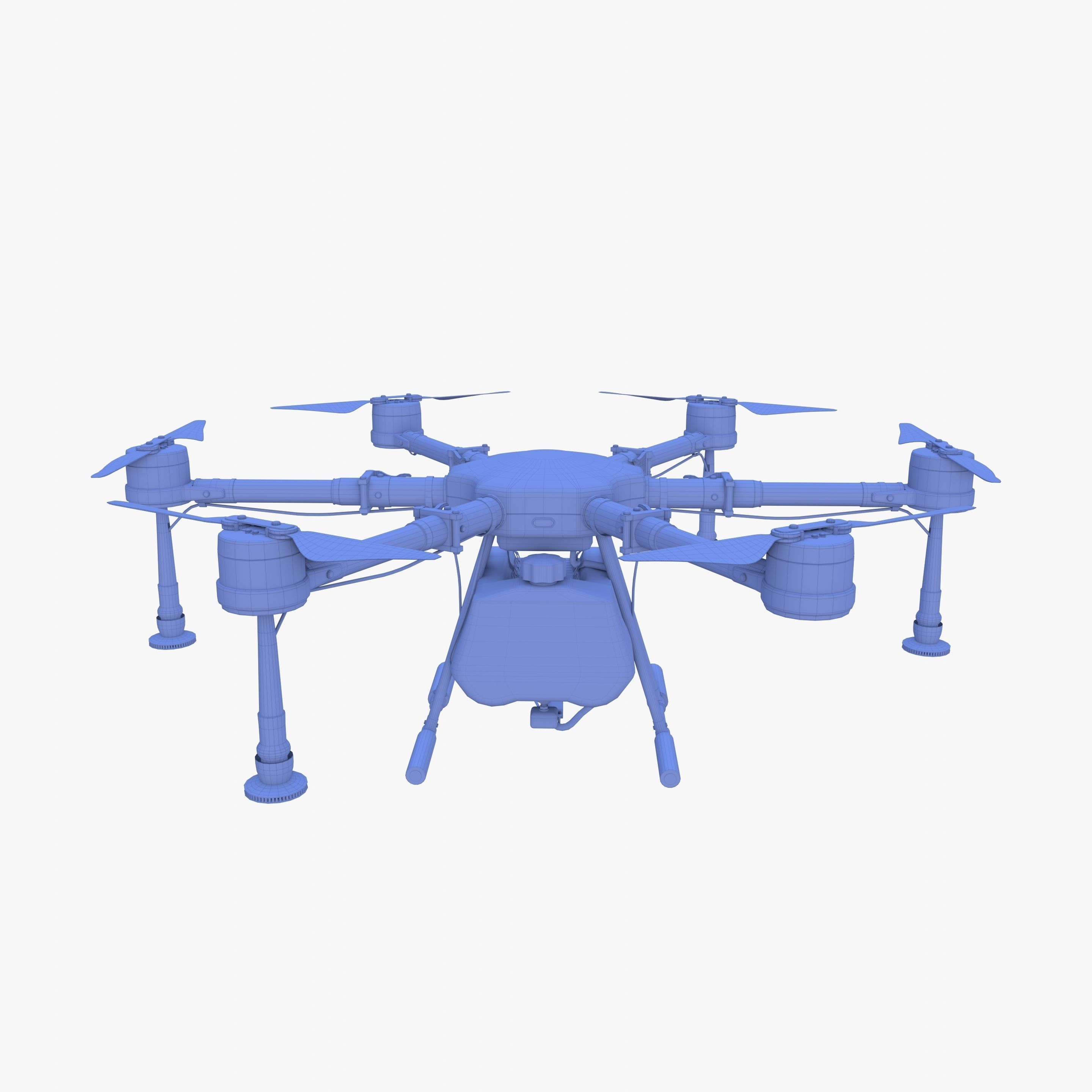 Agricultural drone V2 Low-poly 3D model_18