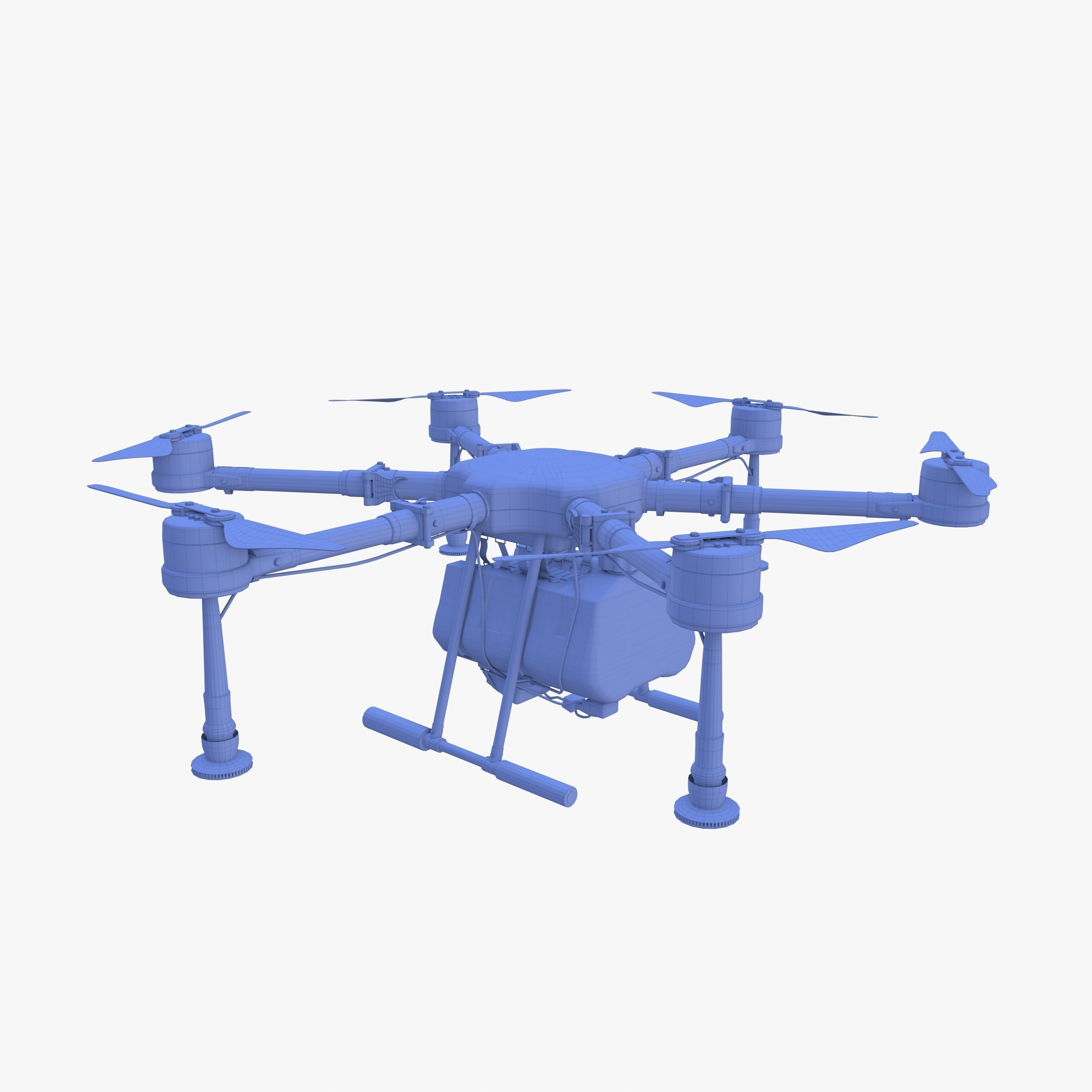 Agricultural drone V2 Low-poly 3D model_17