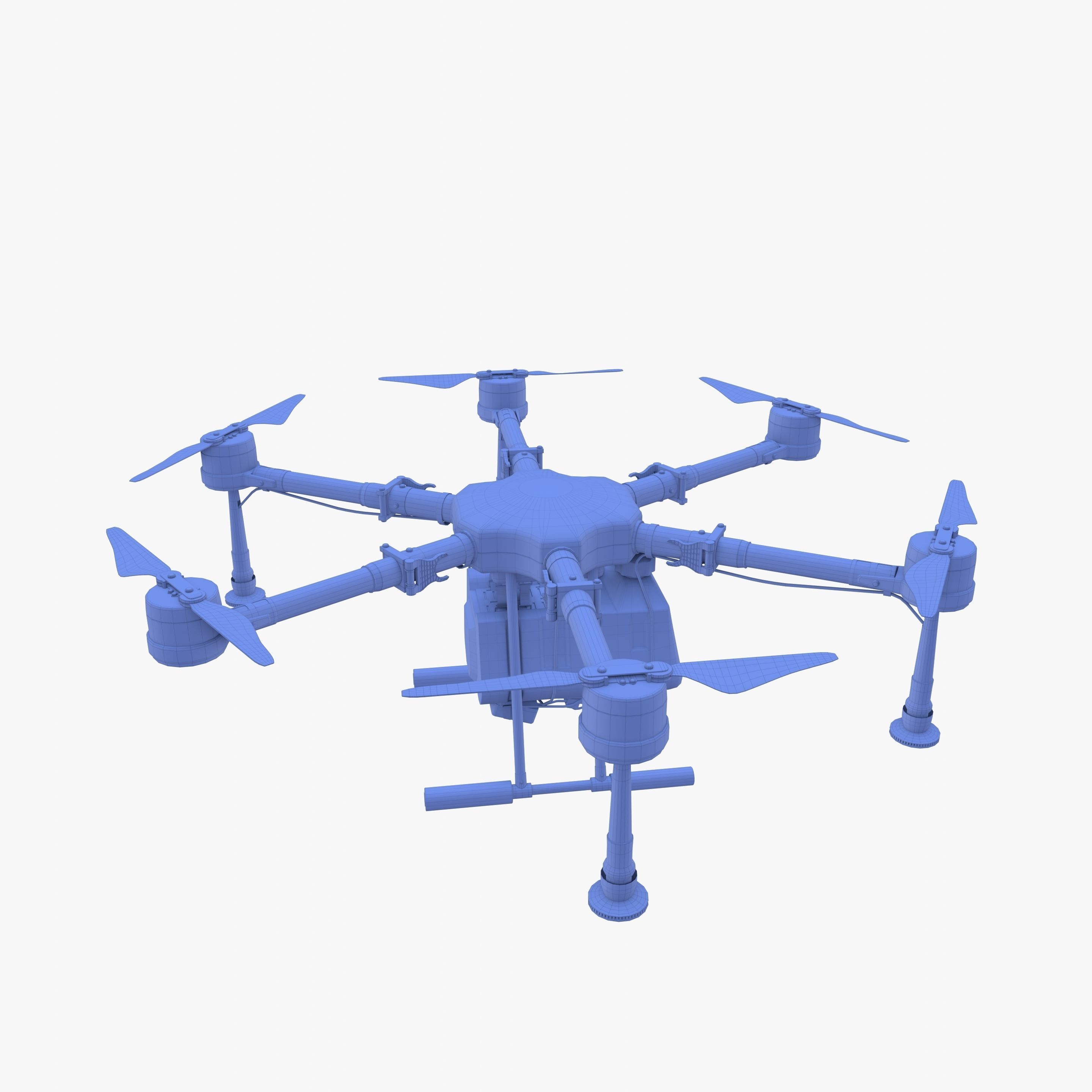Agricultural drone V2 Low-poly 3D model_21