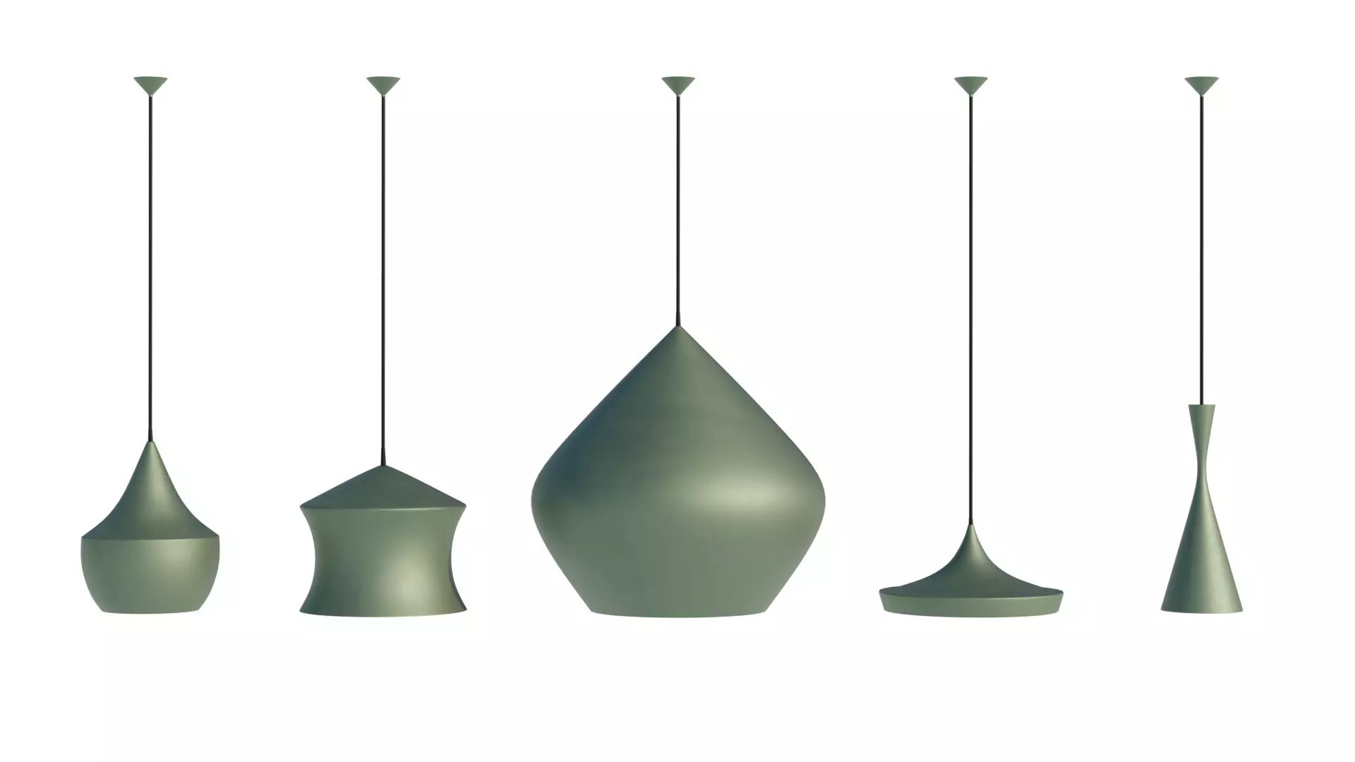 Beat range pendant lights collection 3D model_0