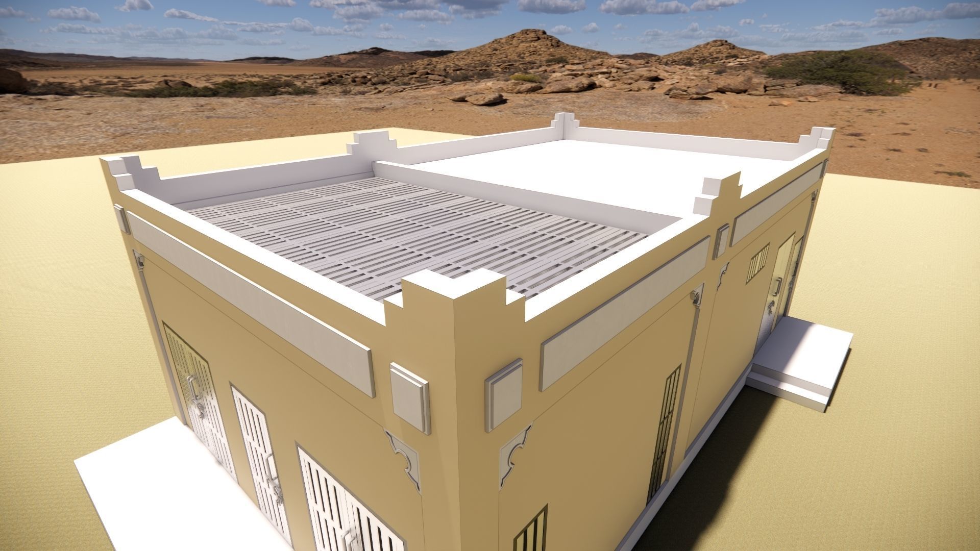 Electrical Substation Building in Revit 3D model_9
