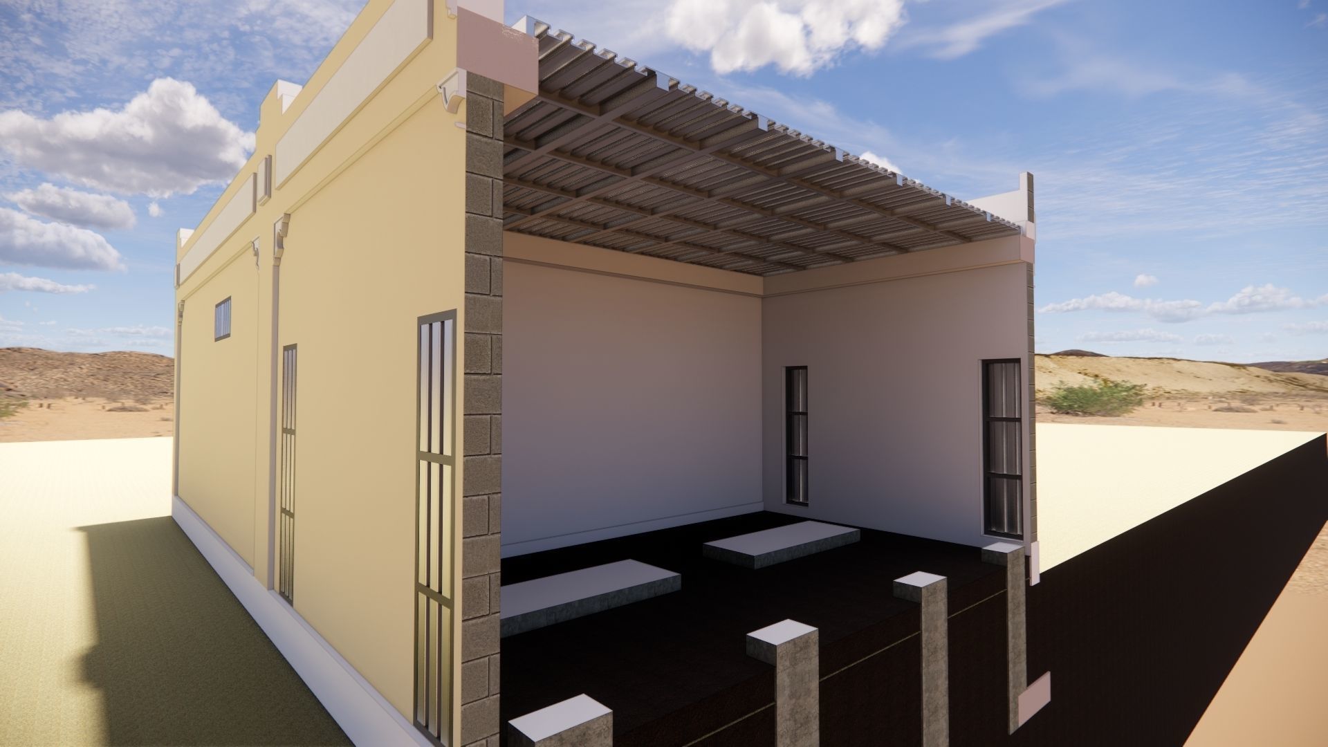 Electrical Substation Building in Revit 3D model_12