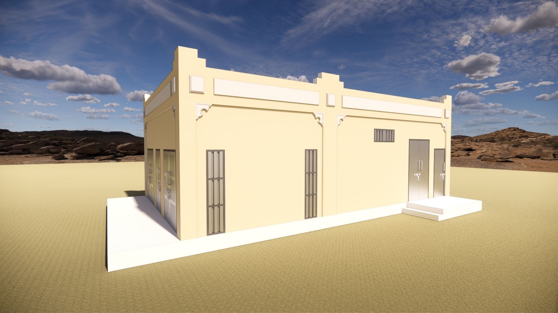 Electrical Substation Building in Revit 3D model_2