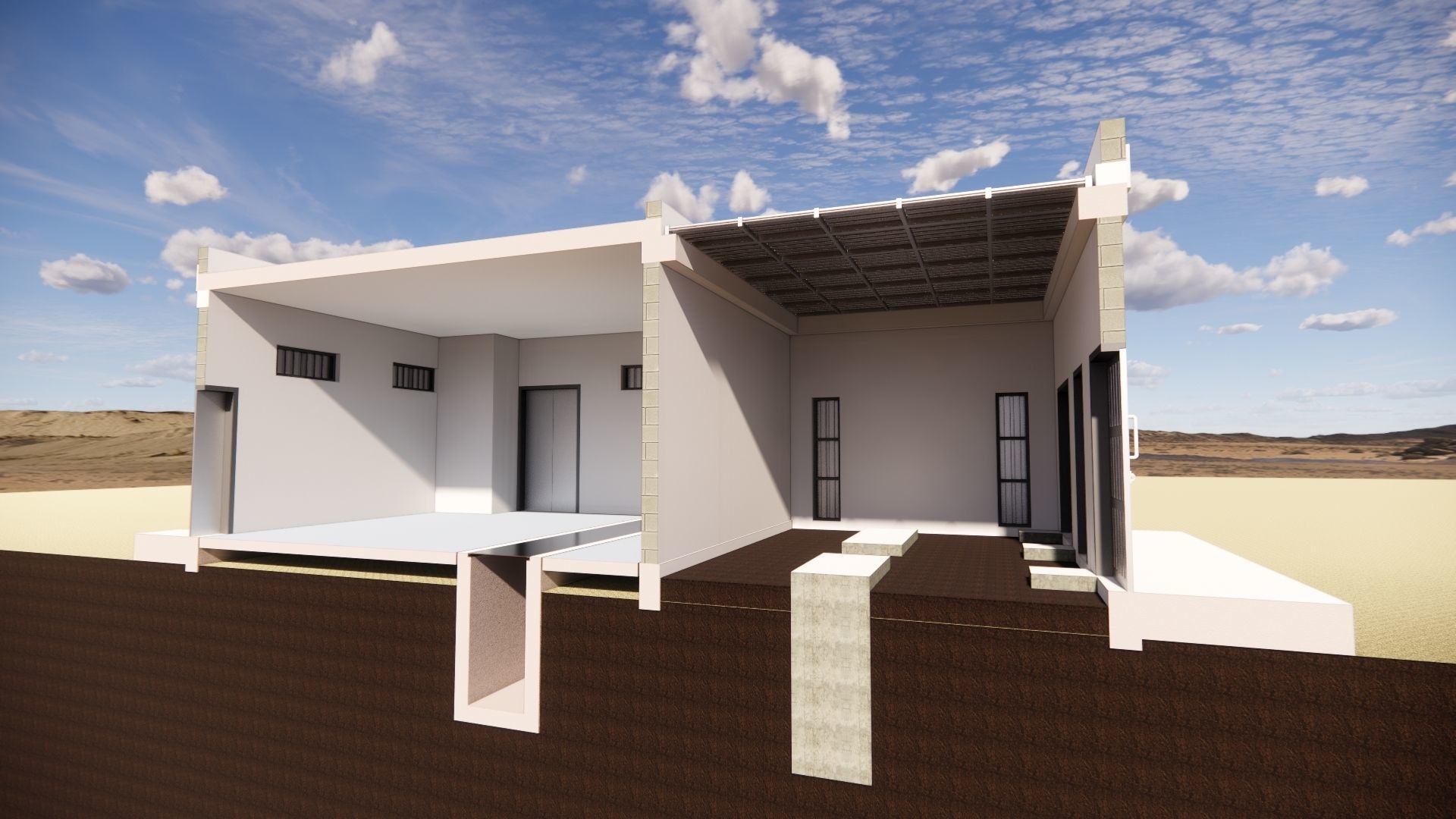 Electrical Substation Building in Revit 3D model_11