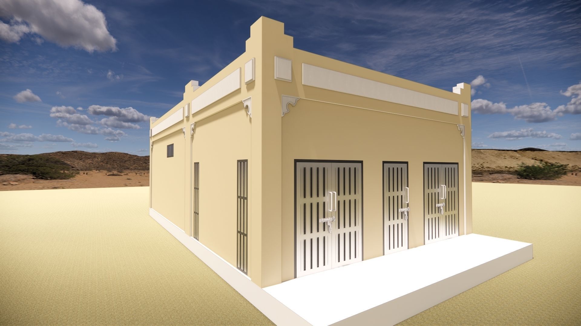 Electrical Substation Building in Revit 3D model_3