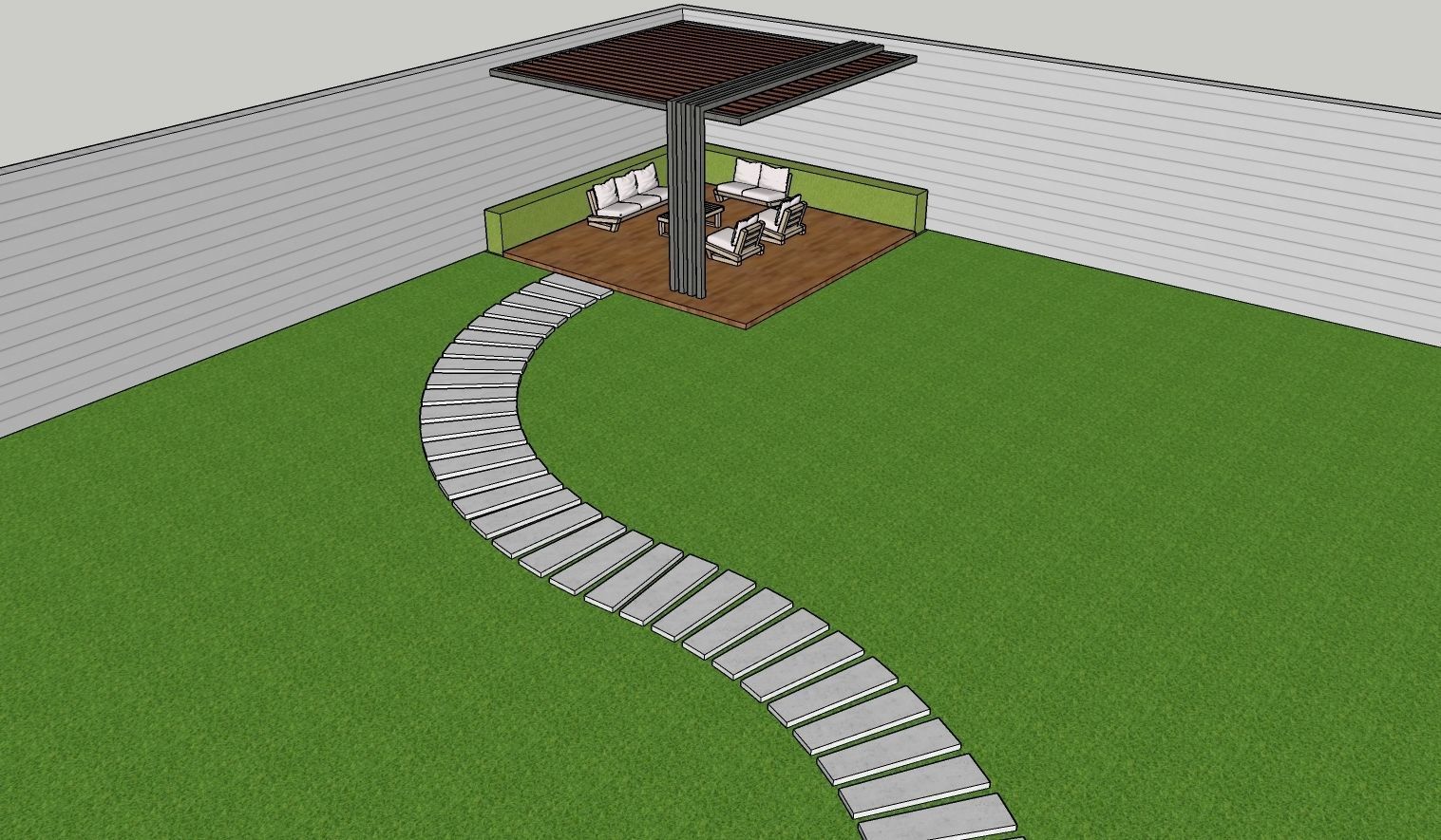 The Modern Pergola Modeled in SketchUp and Rendered with Lumion  3D model_6