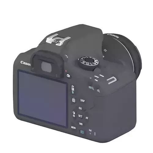 Canon EOS 2000D Low-poly 3D model