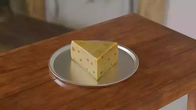 realistic 8k peace of cheese