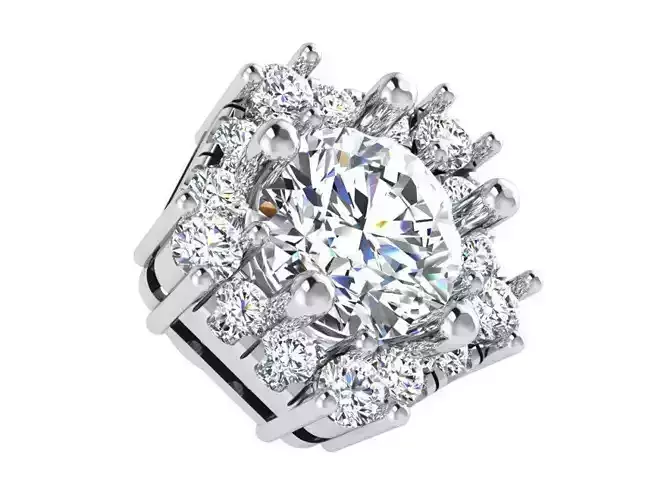 Pentagon Halo Pendant 2749